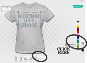 You can pick your shirt color or change the print design color too on teachertshirts.co