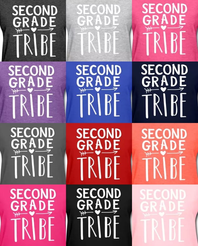 second grade tribe teacher t-shirts