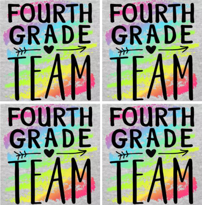 grade level teacher t-shirts for fourth grade